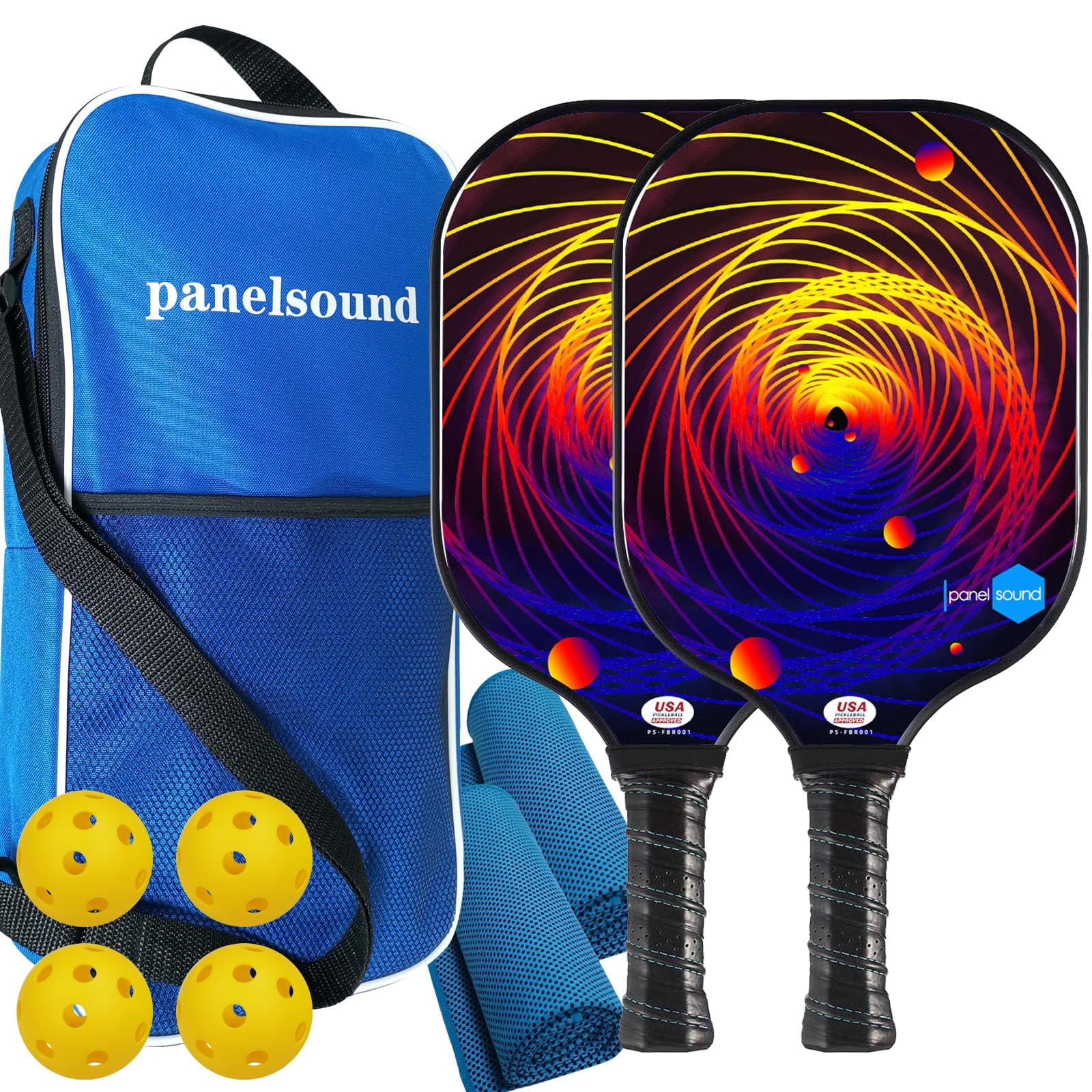 USAPA-zugelassenes Pickleball-Paddel Set – 2 Schläger, Tasche, Bälle & Handtücher USAPA-zugelassenes Pickleball-Paddel Set – 2 Schläger, Tasche, Bälle & Handtücher