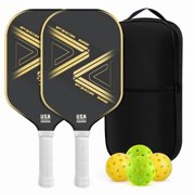 Pickleball Paddles, USAPA Approved, Surface Carbon Fiber Pickleball Paddle, Durable &Lightweight Pickleball Rackets for Adults