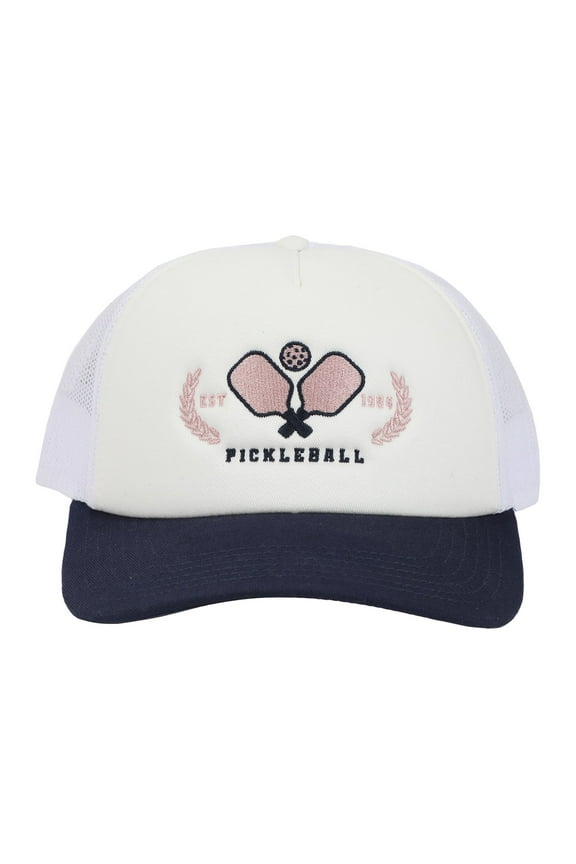 Pickleball Paddles White Foam Trucker Hat