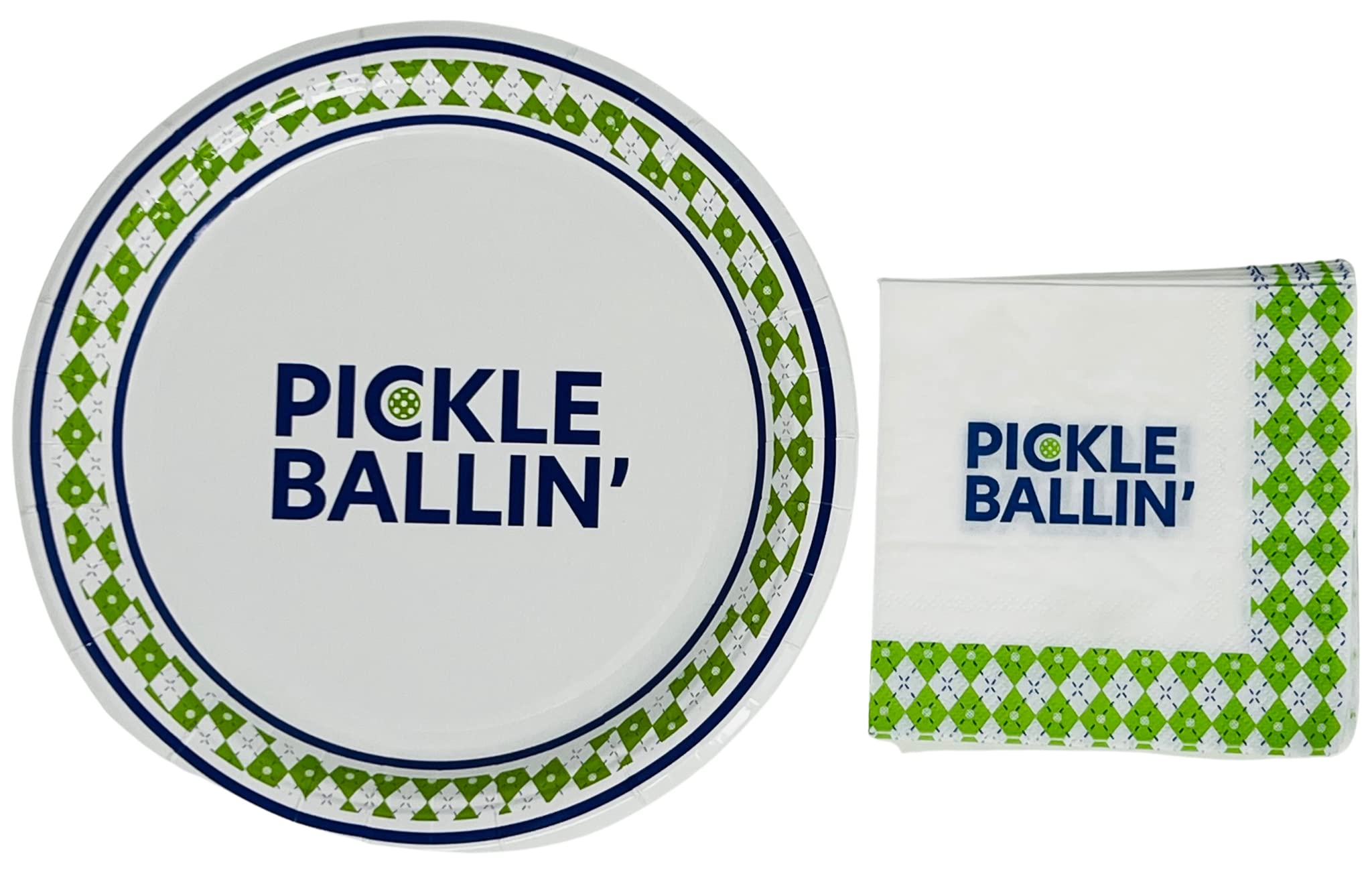 Pickleball Party Plates and Napkins Set of 10 Fun Pickle BallThemed Party Supplies Ultra
