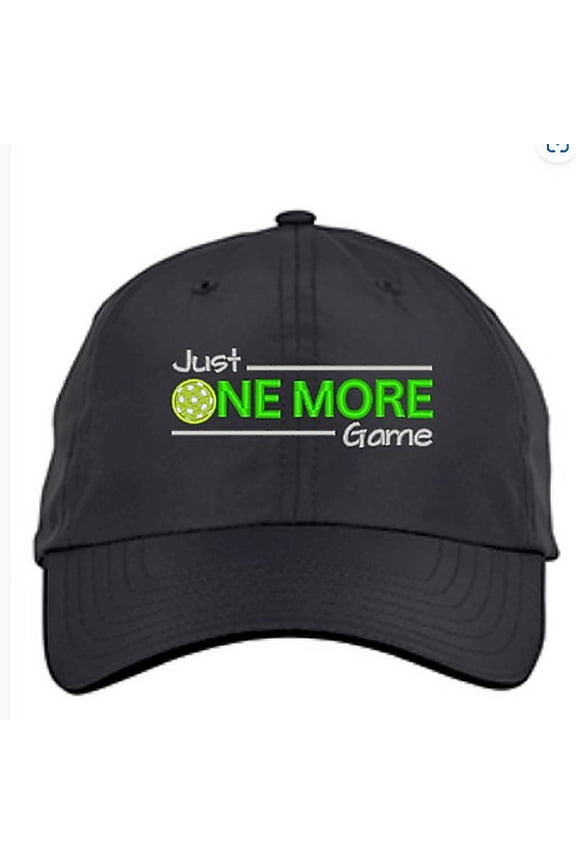 Pickleball Performance Hat -Just One More Game- Embroided for Men Women
