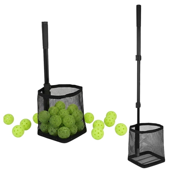 Pickleball Picker, Adjustable Telescopic Pickleball Picker Upper with Basket, 24 Balls Capacity Collector, Portable Ball Pickup Tool for Training Courts and Matches