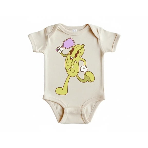 Pickleball Pickle Retro Newborn Baby Bodysuit