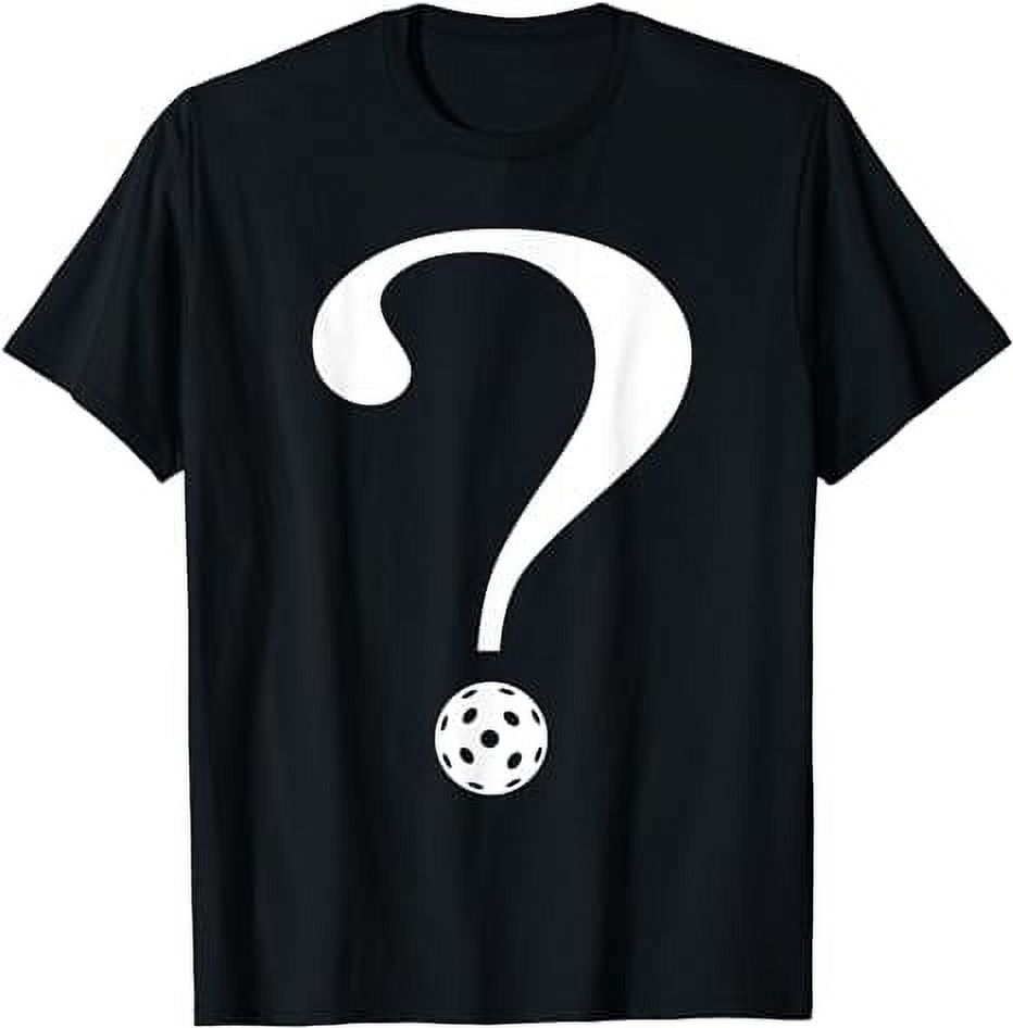 Pickleball Question Mark ? White TShirt