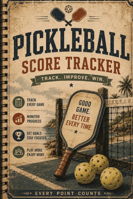 Pickleball Score Tracker: Track Scores, Match Results, Skill Development, DUPR Progress & Inspirational Quotes, (Paperback)