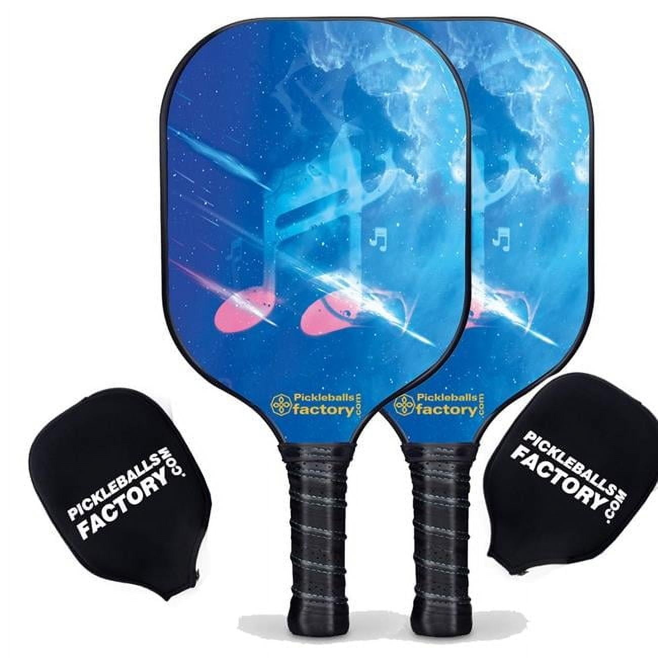 Pickleball Set - Musical Note Pickleball Paddles for Sale, Best Portable Pickleball Set, Carbonfiber Graphite