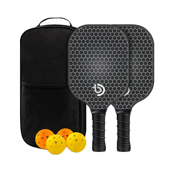 Pickleball Set With 2 And 4 For Outdoor Sports For Beginners Lightweight With Ergonomic Handle And Durable Fiberglass Face