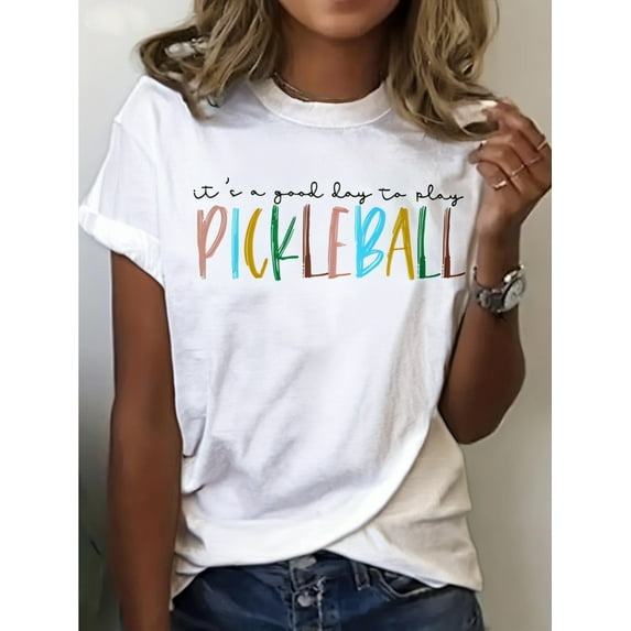 Pickleball Shirts Women Pickleball Graphic T-Shirt Pickleball Player Gift Tee Short Sleeve Tops