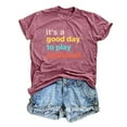 thumbnail image 1 of Pickleball Shirts Womens T Shirt Short Sleeve Graphic Tee Casual Player Top Pink XXXL, 1 of 6