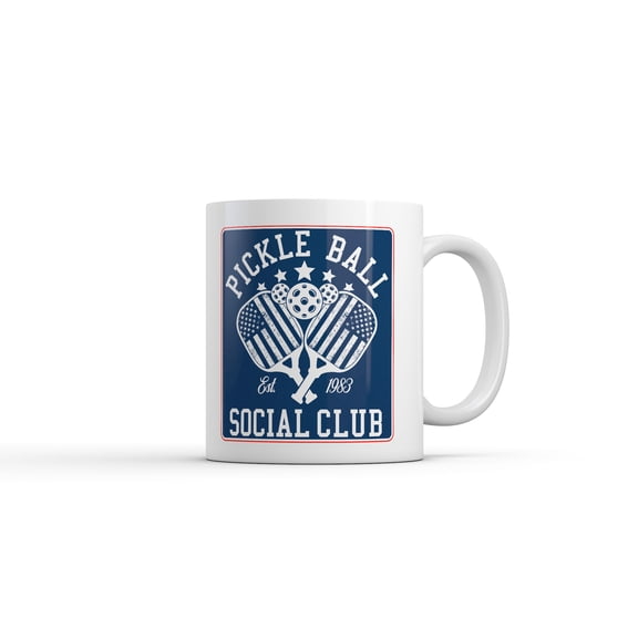 Pickleball Social Club Mug Funny Sarcastic Graphic Coffee Cup