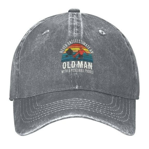 Pickleball Social Club Print Vintage Wash Dad Hat Adjustable Curved Brim Baseball Cap,Casual Outdoor Sports Fishing Cap for Men and Women