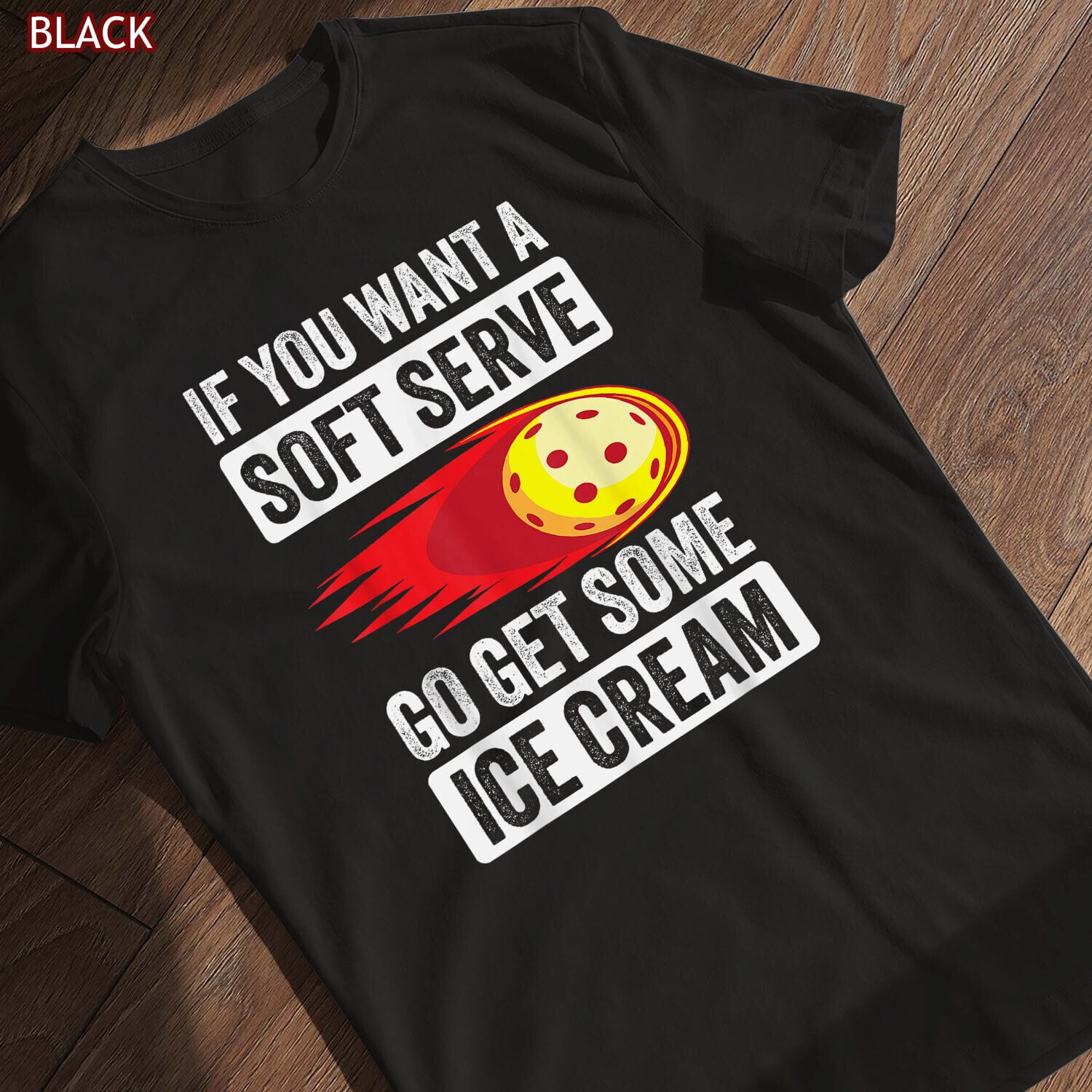 Pickleball Soft Serve Ice Cream Funny Pickleball TShirt, Tee Gift