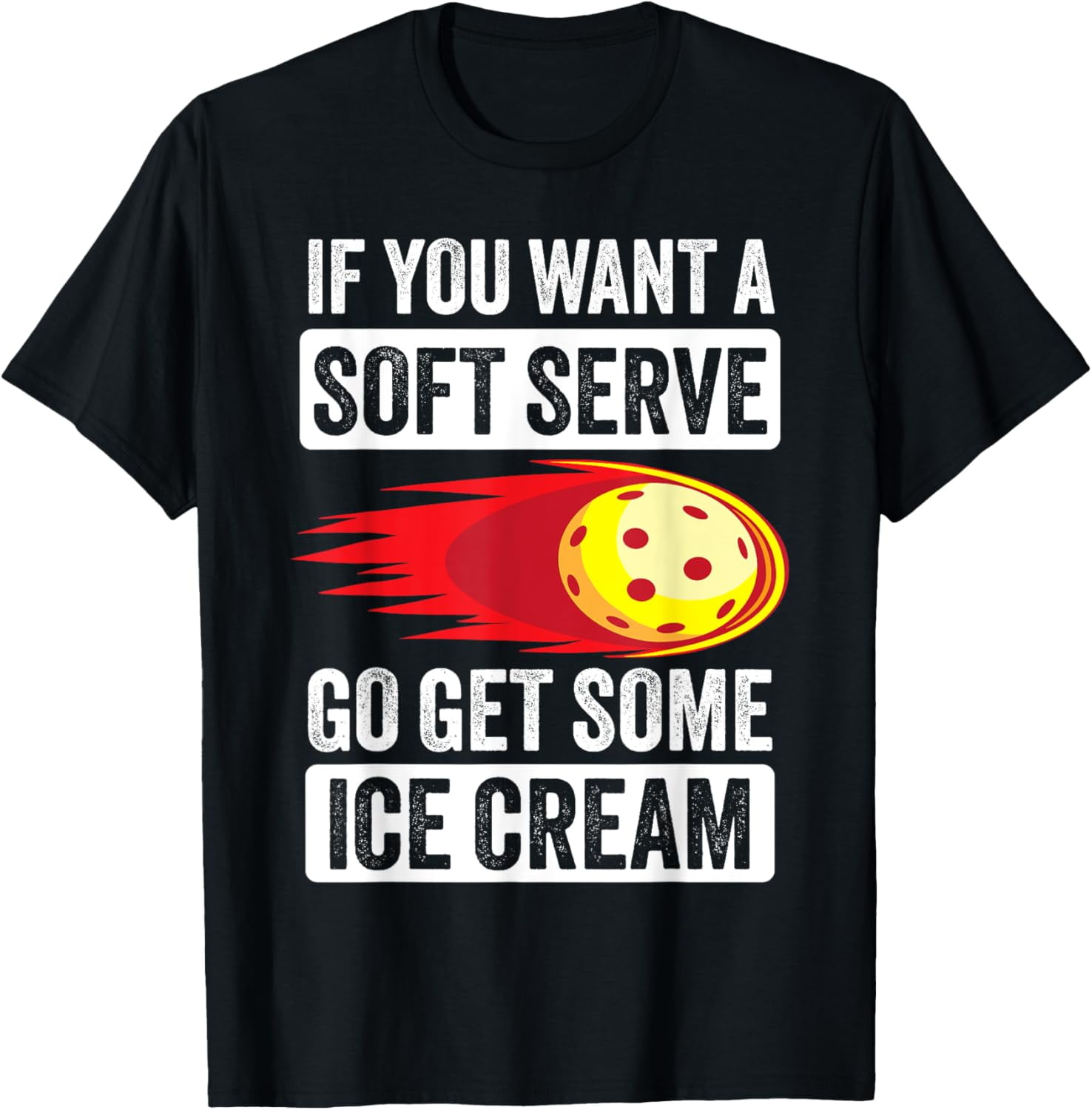 Pickleball Soft Serve Ice Cream Funny Pickleball TShirt