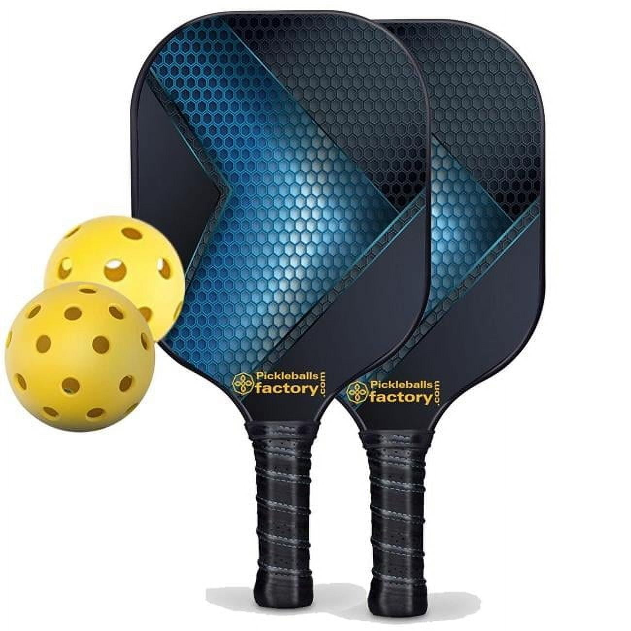 Pickleball Starter Set - Hexagon Grids Usapa Pickleball Paddles, Portable Pickleball Set, Carbonfiber Graphite