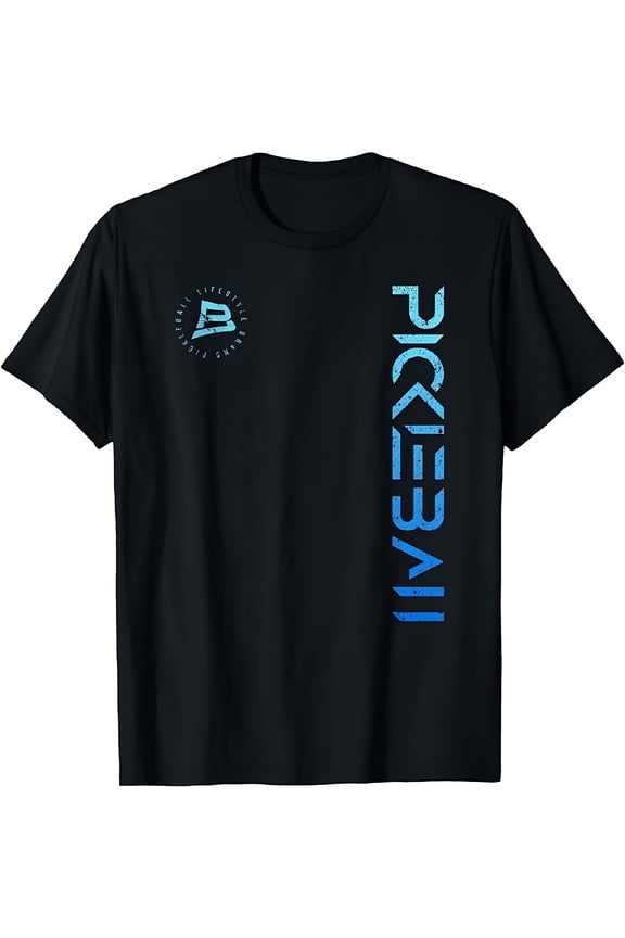 Pickleball T-Shirt - Distressed Casual Athletic Tee Suitable for Training, Tennis,, Softball - Machine Washable Round Neck Shirt