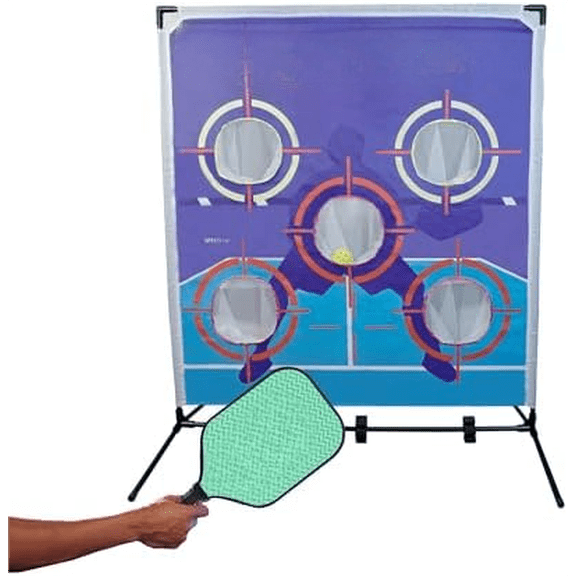 Pickleball Target Net - 5-Hole Pickle Ball Training Aids with Stable Frame,Multi-Scene Practice Equipment for Dink/Drive/Drop Shots,Compatible with Pickleball&Tennis Portable Pickle Ball Net