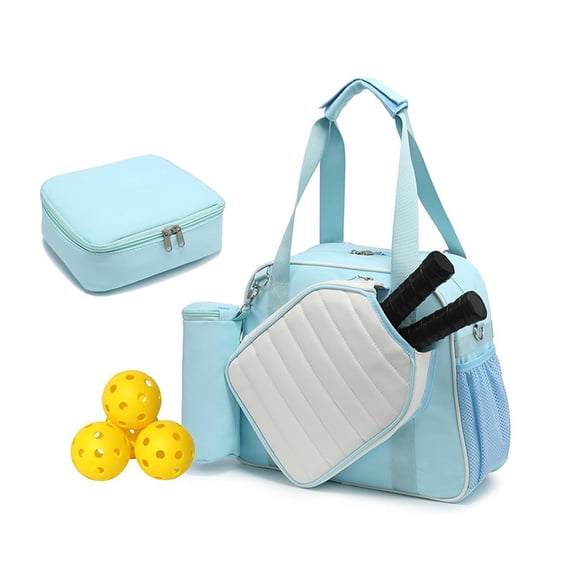 Pickleball & Tennis Duffle Bag with Main, Ice, and Ball Compartments, Quilted Design, Lightweight Sports Travel Bag
