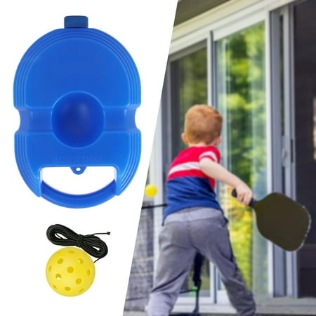 Pickleball Trainer Pickleball Training Aid Baseboard Sparring Device with Ball Pickleball Practice for Adults Kids Blue