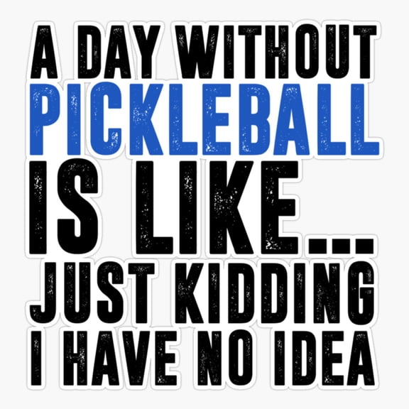 Pickleball Uplifting Quote Inspired Decor Art Vinyl Sticker
