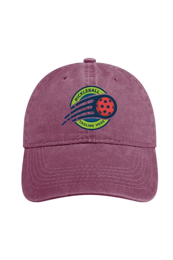 Pickleball Wine Red Hat Adjustable Funny Fashion Unisex Baseball Cap For Men Women