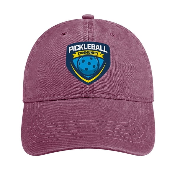 Pickleball Wine Red Hat Adjustable Funny Fashion Unisex Baseball Cap For Men Women