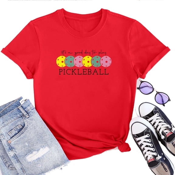 Pickleball Women's T-Shirt – Funny Pickleball Graphic Tee, Casual Sports Top for Pickleball Players and Fans, Game Day Shirt