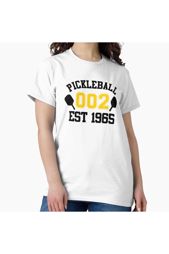 Pickleball Zero Zero Two Est Sixty Five Funny Athletic Unisex T-Shirt up to size 5XL