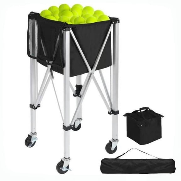 Pickleball bags with aluminum alloy bracket - 180 Ball Capacity with Wheels Suitable for serve training tennis balls, pickles, table tennis balls, ocean balls, baseballs, badminton balls, etc