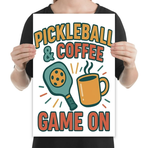 Pickleball Court Art - Sports Enthusiast - 13x19 Poster Print - Wall Decor