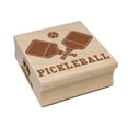 thumbnail image 1 of Pickleball with Ball and Paddles Sport Square Rubber Stamp Stamping Scrapbooking Crafting - Large 2.75in, 1 of 7