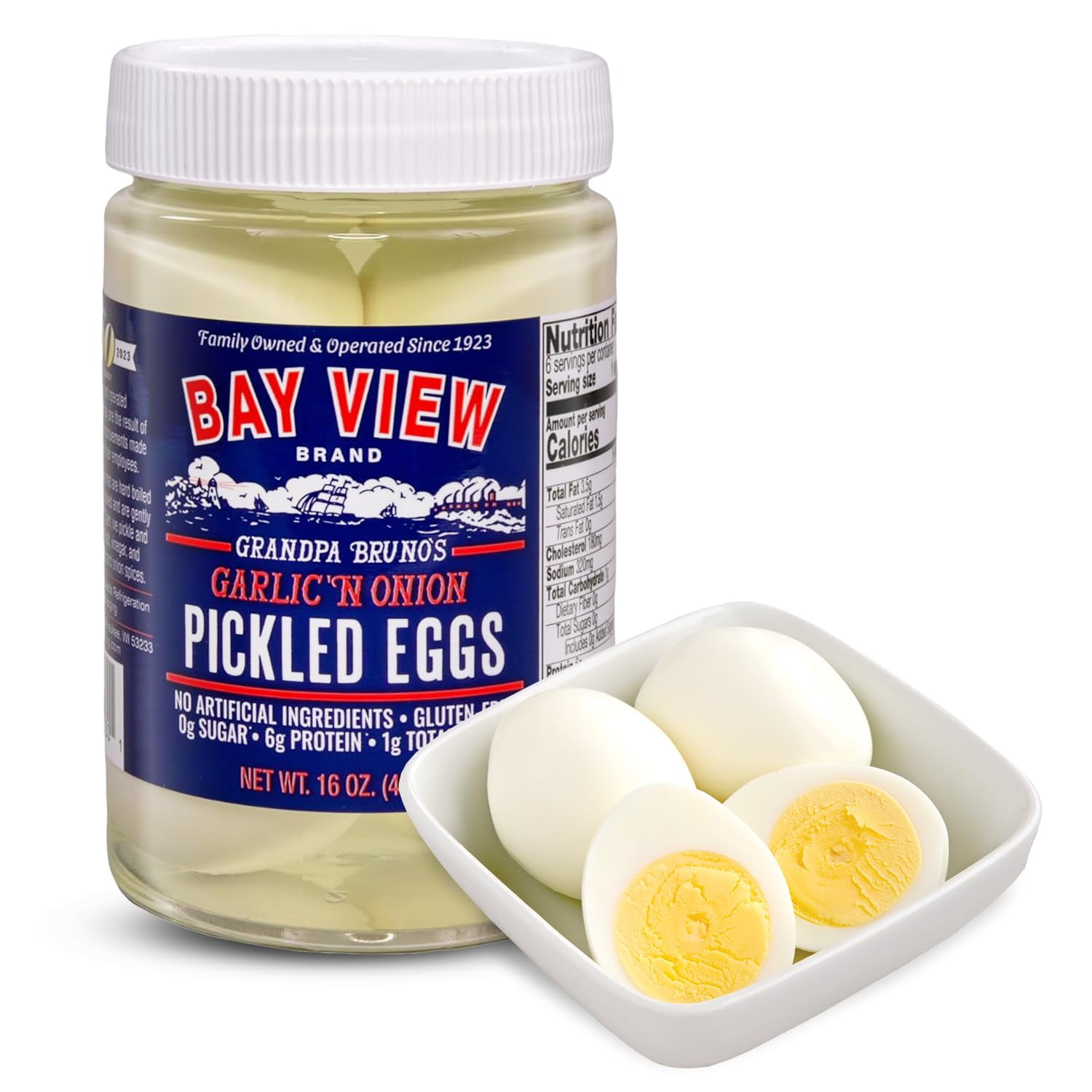 Pickled Eggs, o Artificial Igrediets, Glute , 0g Sugar, 6g Protei