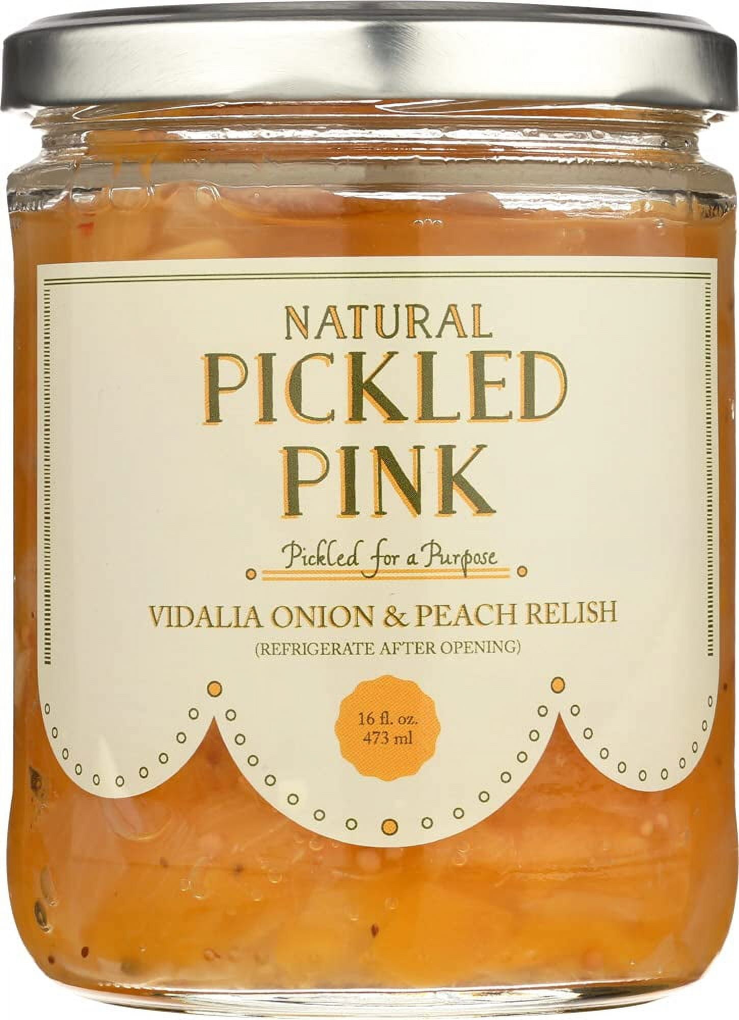 Pickled Onion & Peach Relish (16 oz Jar); Gourmet ArtisanCrafted Fruit