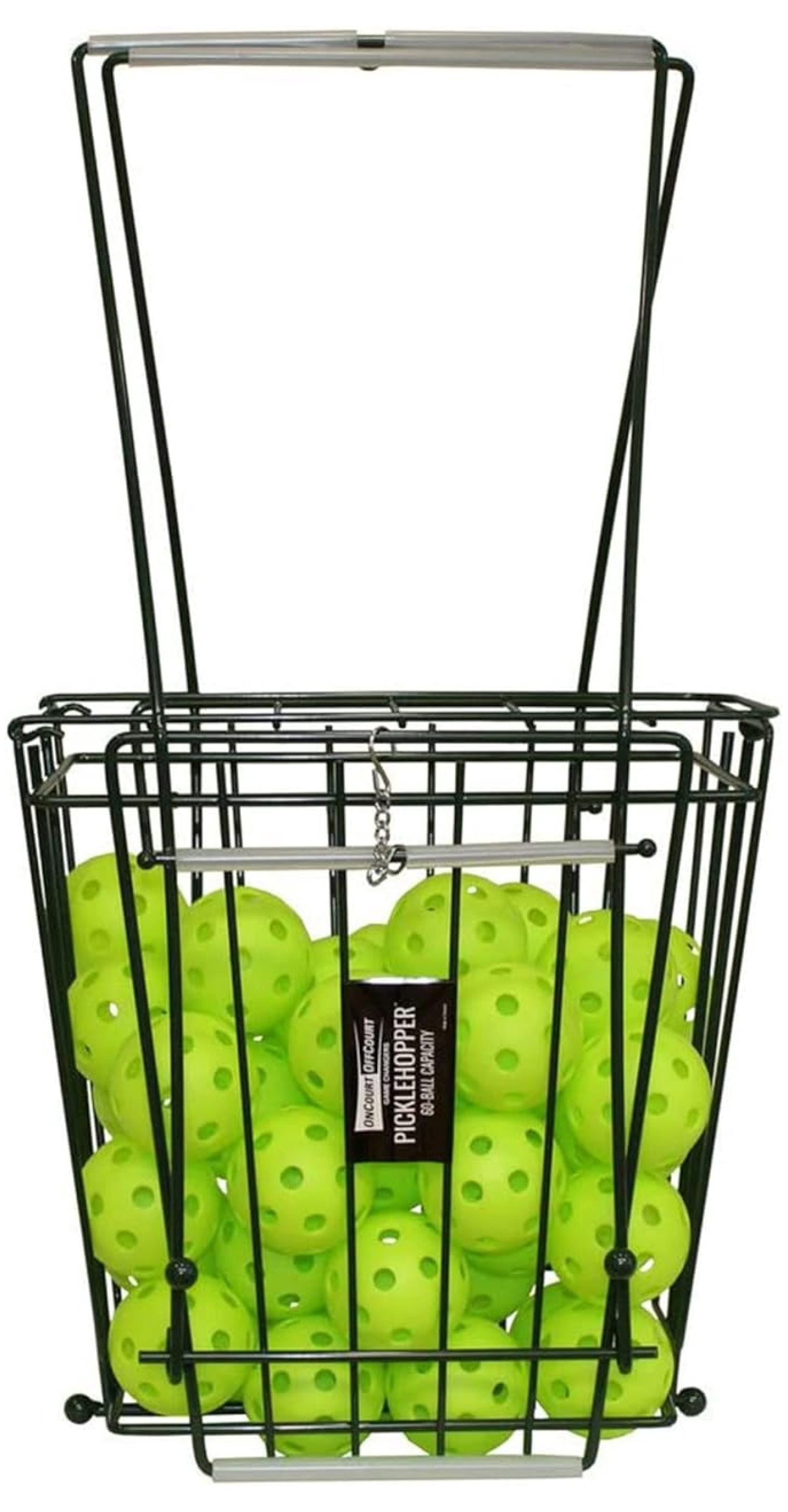 Picklehopper 60 - Pickleball Basket | Holds and Picks Up 60 Balls | EZ Glide Bar Provides Effortless Ball Pick-Up | No Tool Assembly | Picks Up All Types of Pickleballs