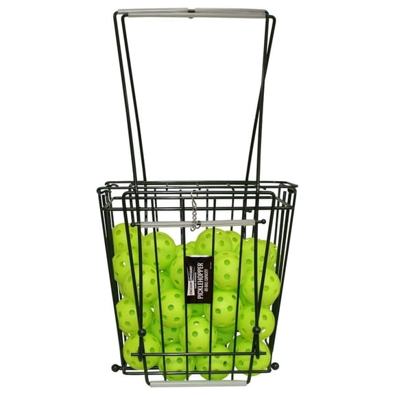 Picklehopper 60 - Pickleball Basket | Holds and Picks Up 60 Balls | EZ Glide Bar Provides Effortless Ball Pick-Up | No Tool Assembly | Picks Up All Types of Pickleballs