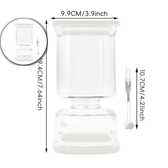 Pickles Jar Dry Wet Separation Pickles Jar Kitchen Pickles Hourglass Jar Wet Dry Dispenser Accessory Plastic