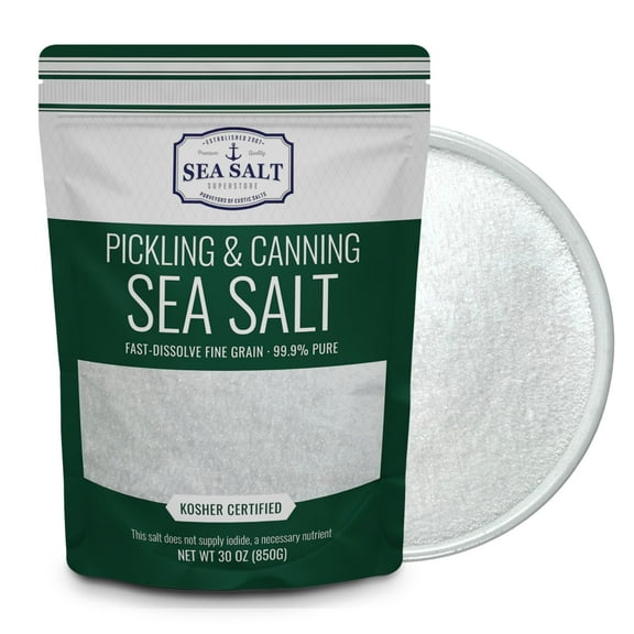 Sea Salt Superstore Fine Pickling & Canning Sea Salt, 30 Ounce Gluten-Free