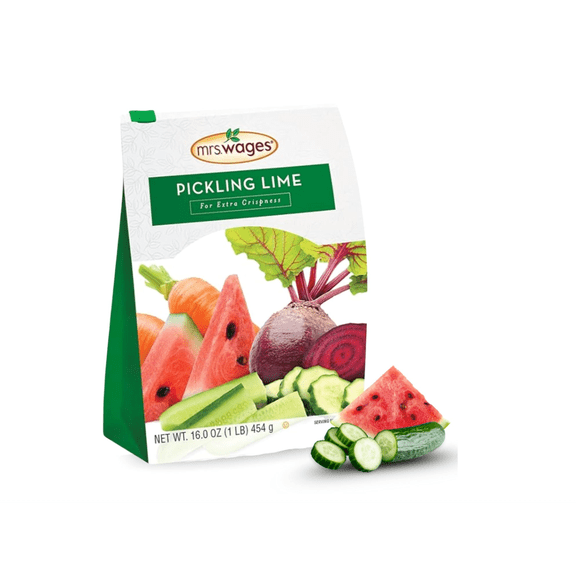 Pickling Lime, Easy-To-Make, Crispy Flavorful Pickles, Tasty Creations, Long-Lasting Resealable Bag, Variety of Uses, 1 lb Resealable Bag