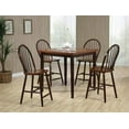 thumbnail image 1 of Pickney 5 Five Piece Counter Height Table Stool Black Brown Dining Dinette Set, 1 of 1