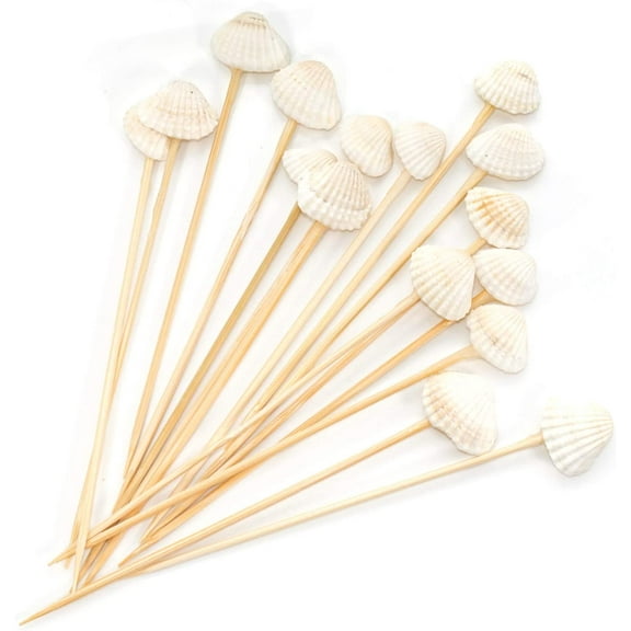 Picks Cocktail Toothpicks, 4.7 Inch, White seashell