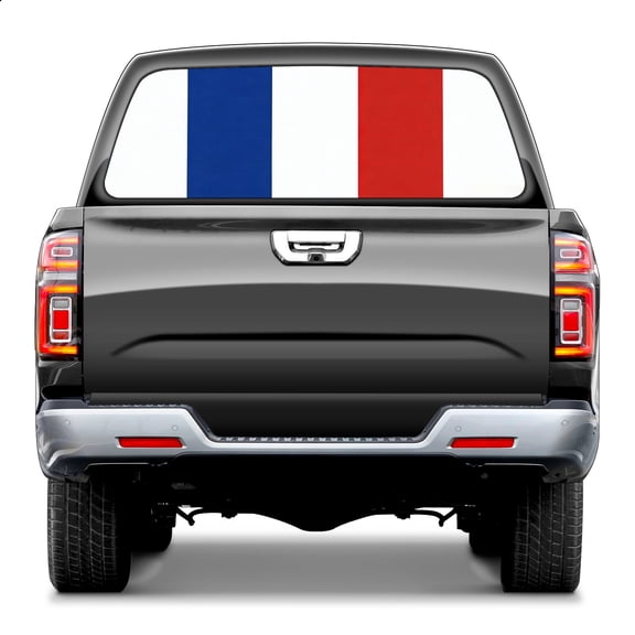 Pickup Car Window Stickers Decal Rear Window Decals for Trucks One Way Visual Waterproof Truck Back Window Tint Decal Graphic Perforated Vinyl Truck Stickers 66X 22inch French Flag Design