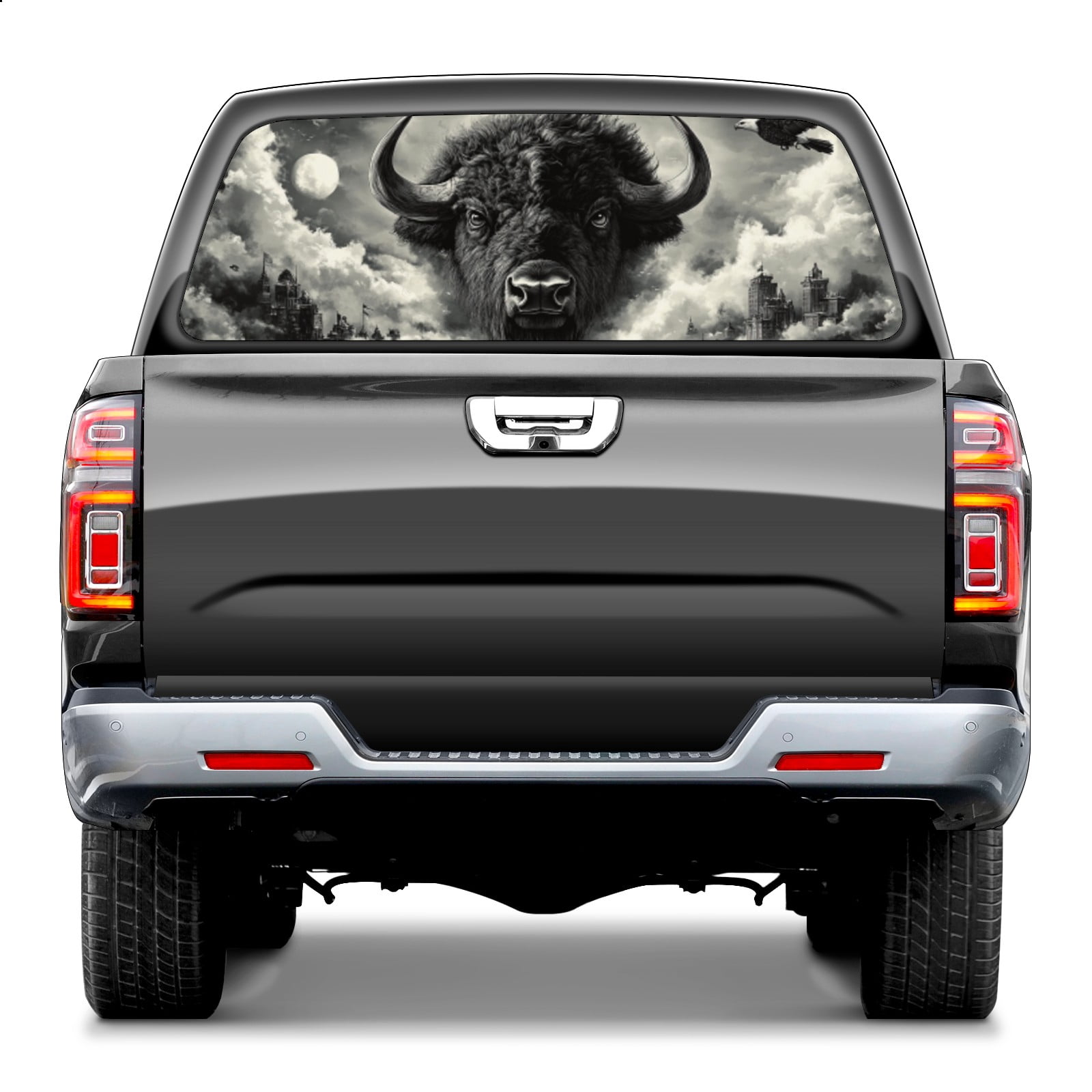 Pickup Car Window Stickers Decal Rear Window Decals for Trucks One Way ...