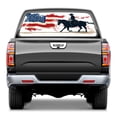 thumbnail image 1 of Pickup Car Window Stickers Decal Rear Window Decals for Trucks One Way Visual Waterproof Truck Back Window Tint Decal Graphic Perforated Vinyl Truck Stickers 66X 22inch American Cowboy Silhouette, 1 of 6