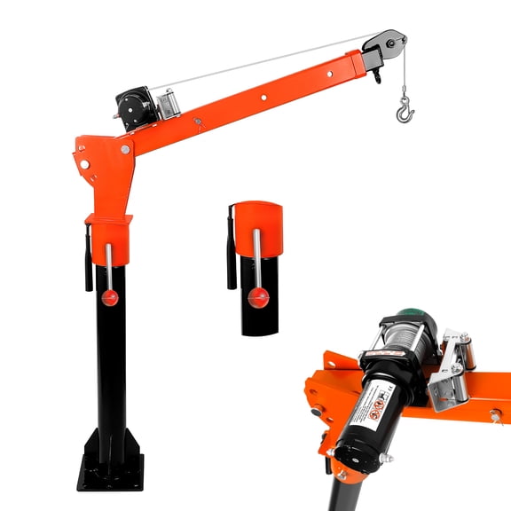 Pickup Crane Device, Reinforced Alloy Steel, Multi Angle Rotating Arm, Variable Length Bracket, Industrial Lifting Grade, 45.611.8111.81, for Rural Yard Mechanical Maintenance Lifting