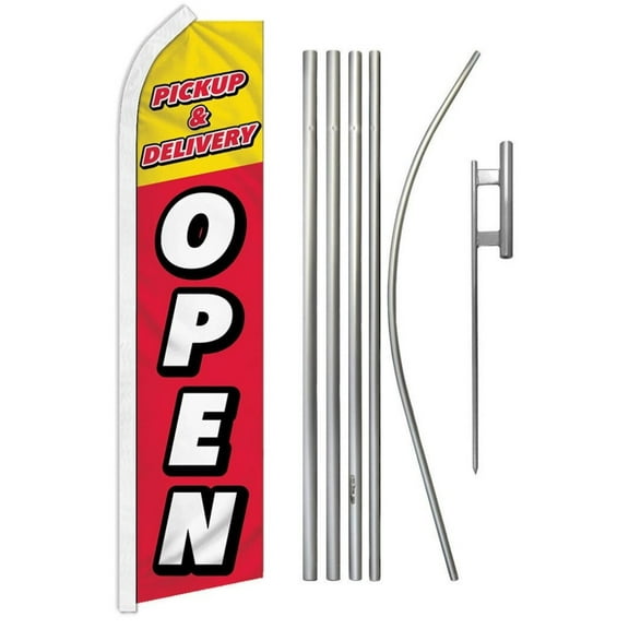 Pickup & Delivery (Open) Super Flag & Pole Kit