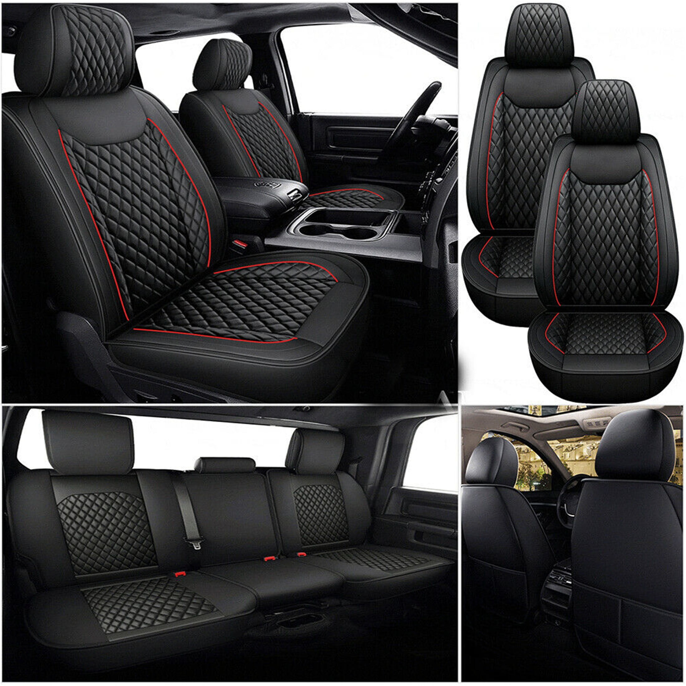 5 Seats Car Seat Covers Breathable Polyester Split - Temu
