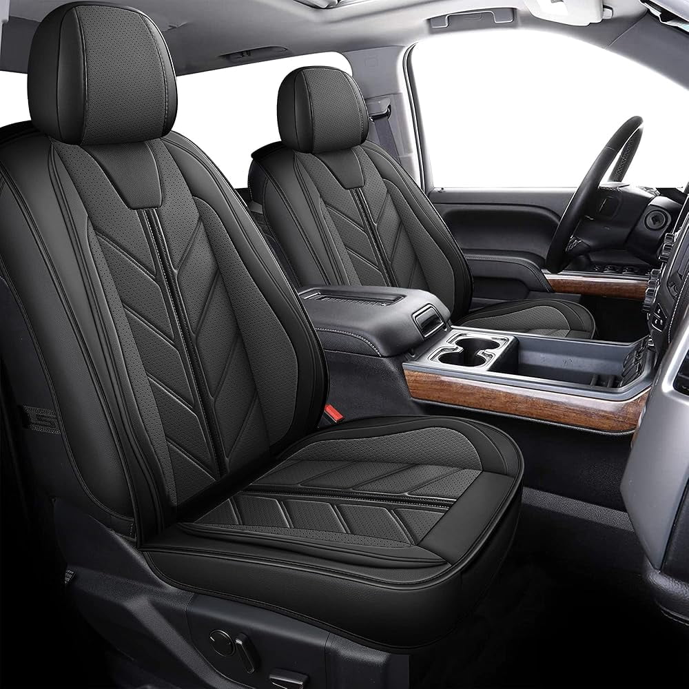 Pickup Seats Covers Compatible with Toyota Tacoma 2005-2023 Pro TRD Sport Trall Special Edition Faux Leather