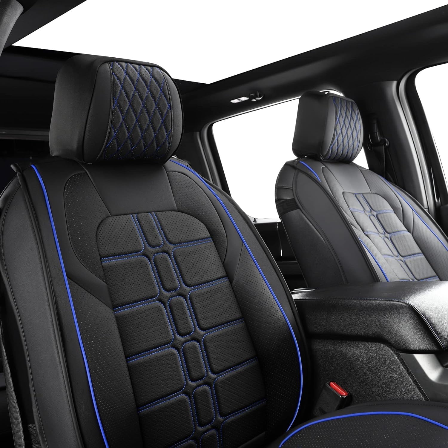 Pickup Seats Covers Compatible with Toyota Tacoma 2005-2023 Pro TRD Sport Trall Special Edition Faux Leather