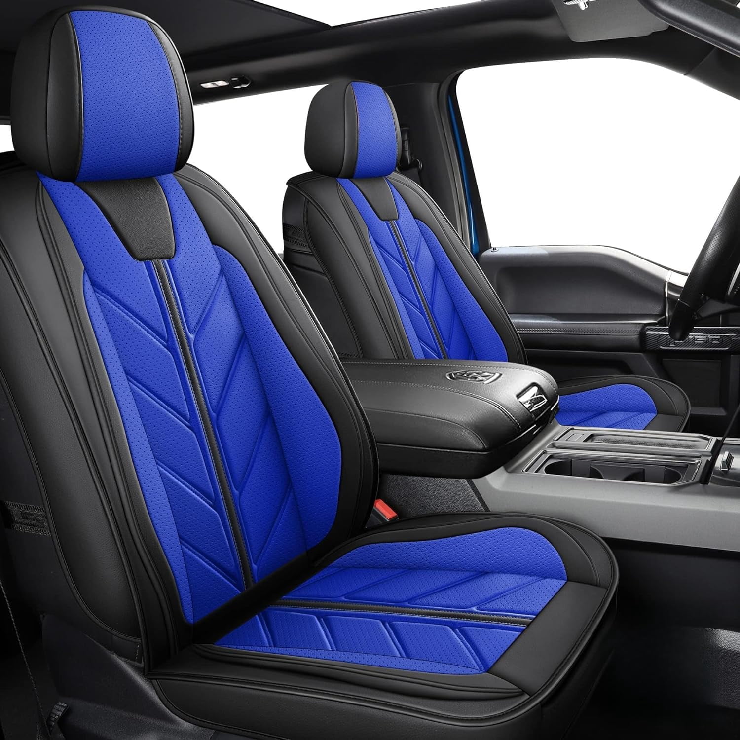Pickup Seats Covers Compatible with Toyota Tacoma 2005-2023 Pro TRD Sport Trall Special Edition Faux Leather