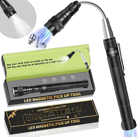 Pickup Tool Gifts for Men, Stocking Stuffers for Men , Telescoping  Flashlight Christmas Birthday  for Dad, Mens, Him, Husband, Grandpa, Handyman