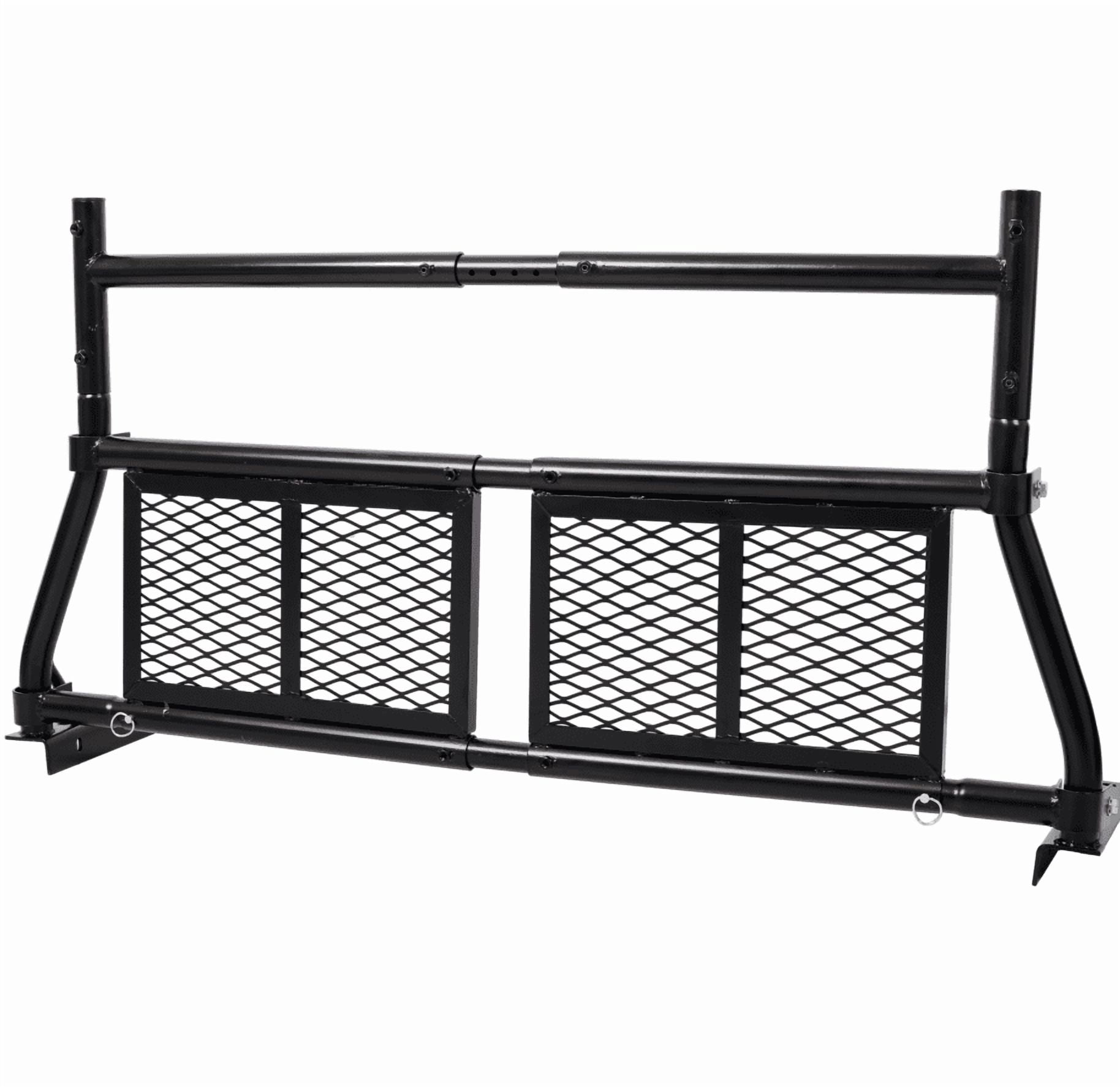 Pickup Truck Headache Rack Adjustable Steel Mesh Window Protector Black ...